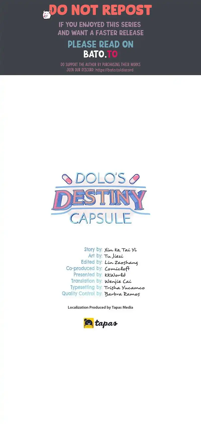 DOLO’s Destiny Pill Chapter 54 - page 1