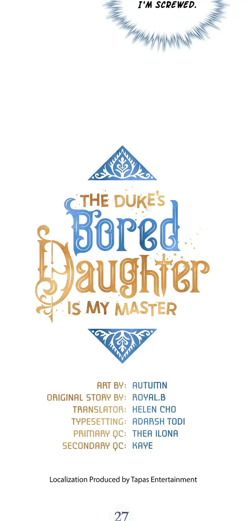 The Duke's Bored Daughter is My Master Chapter 27 - page 18