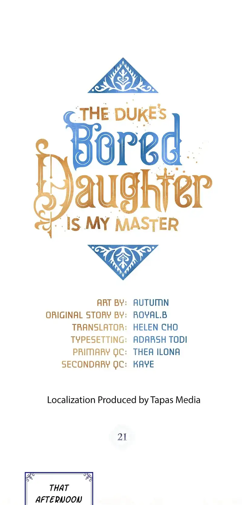 The Duke's Bored Daughter is My Master Chapter 21 - page 8