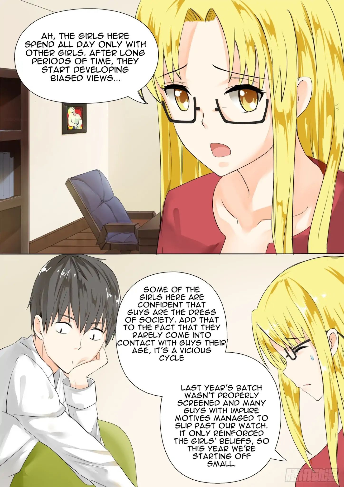 The Boy in the All-Girls School Chapter 4 - page 3