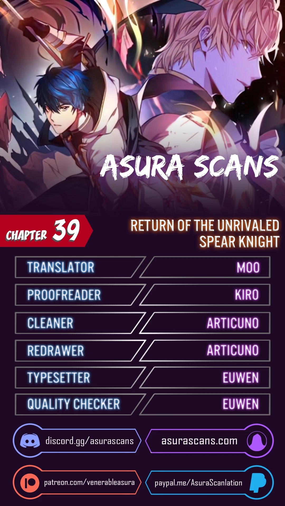 Return of the Legendary Spear Knight chapter 39 - page 1