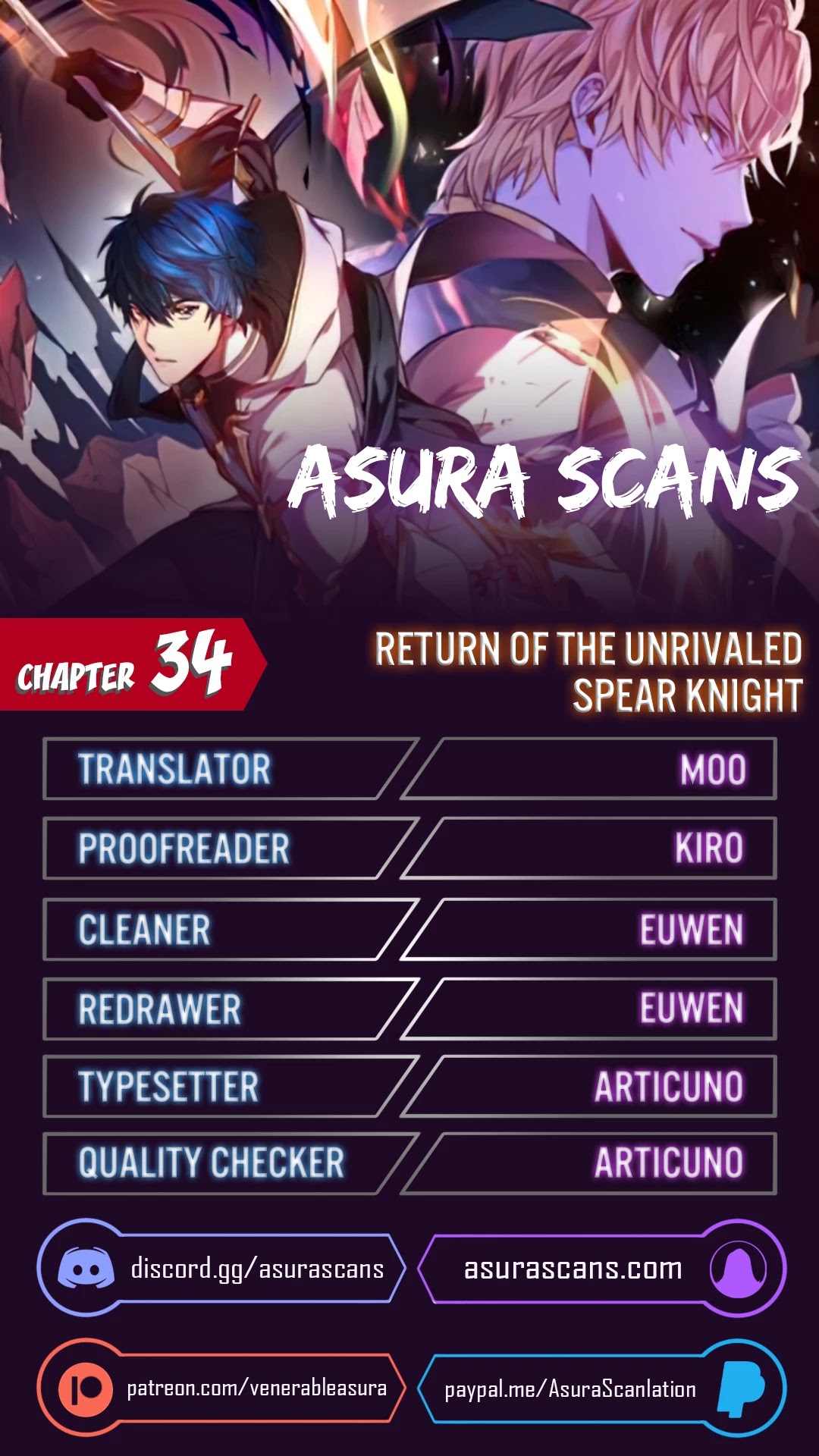 Return of the Legendary Spear Knight chapter 34 - page 1