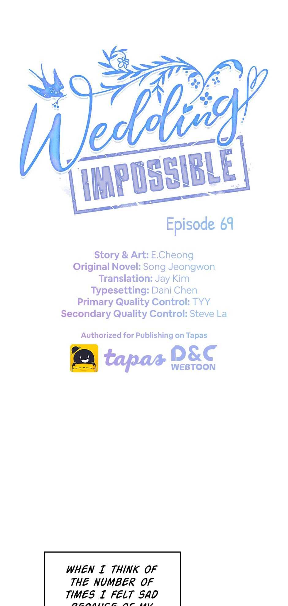 Wedding Impossible chapter 69 - page 1