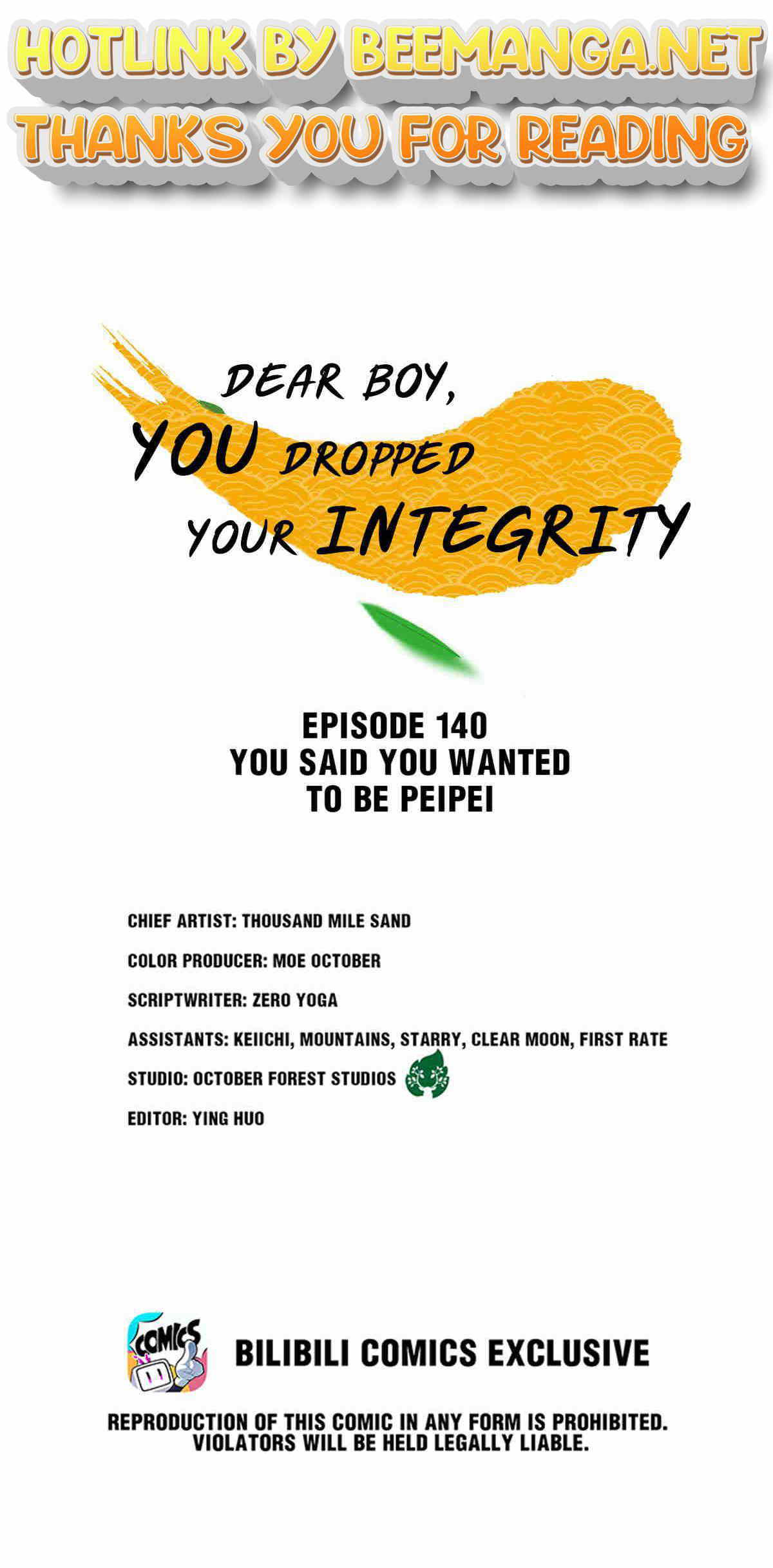 Dear Boy, You Dropped Your Integrity Chapter 158 - page 1