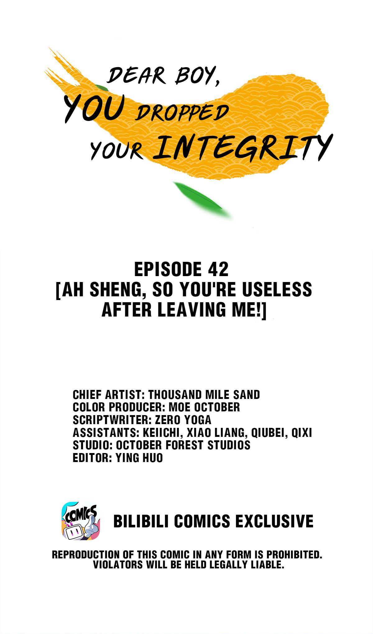 Dear Boy, You Dropped Your Integrity Chapter 43 - page 1