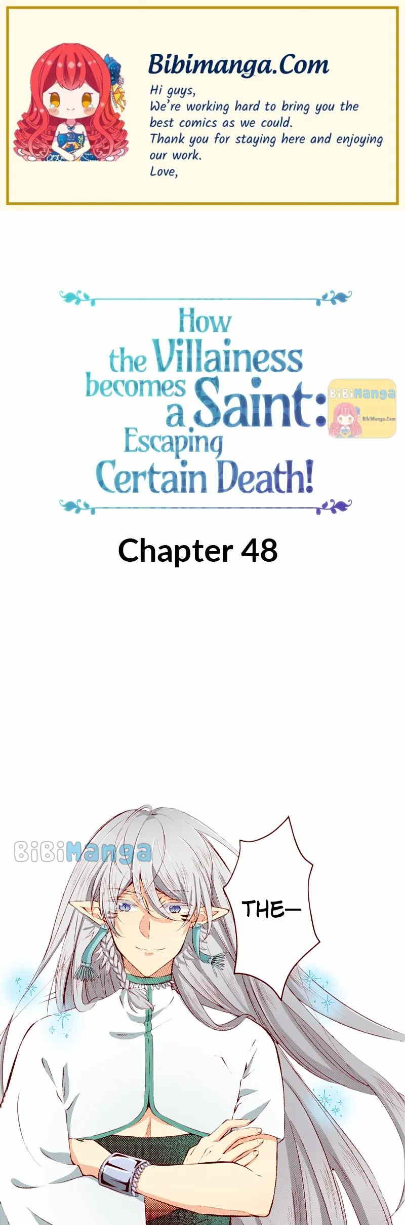 How the Villainess Becomes a Saint: Escaping Certain Death! Chapter 48 - page 1