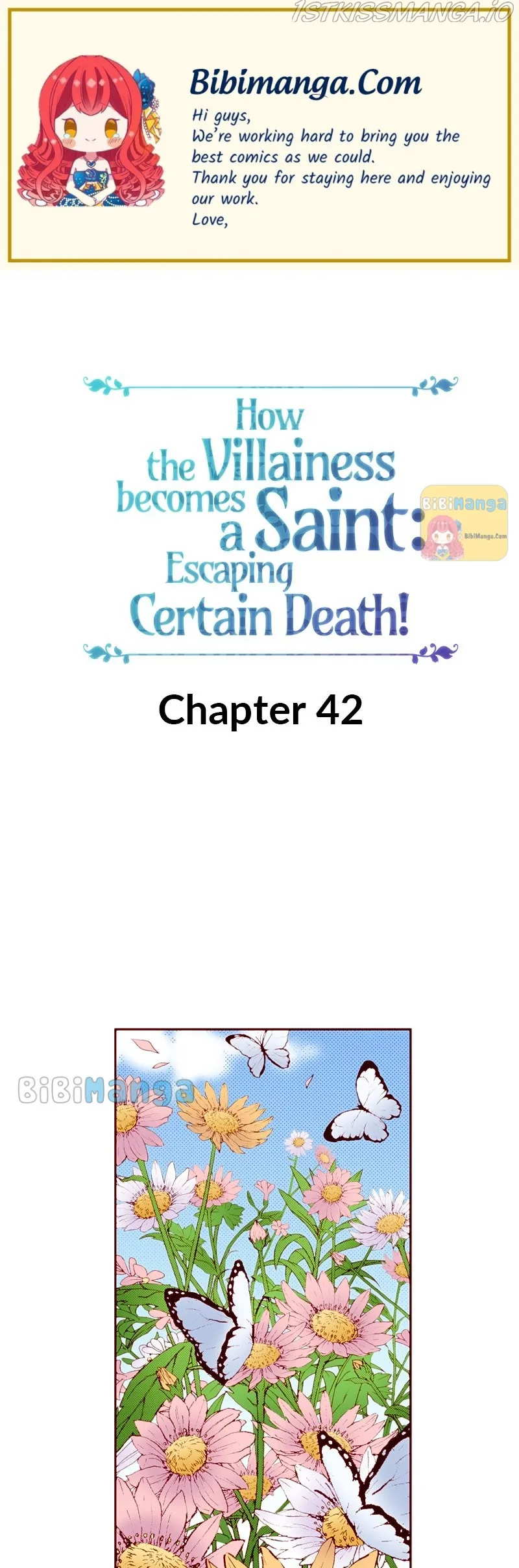 How the Villainess Becomes a Saint: Escaping Certain Death! Chapter 42 - page 1