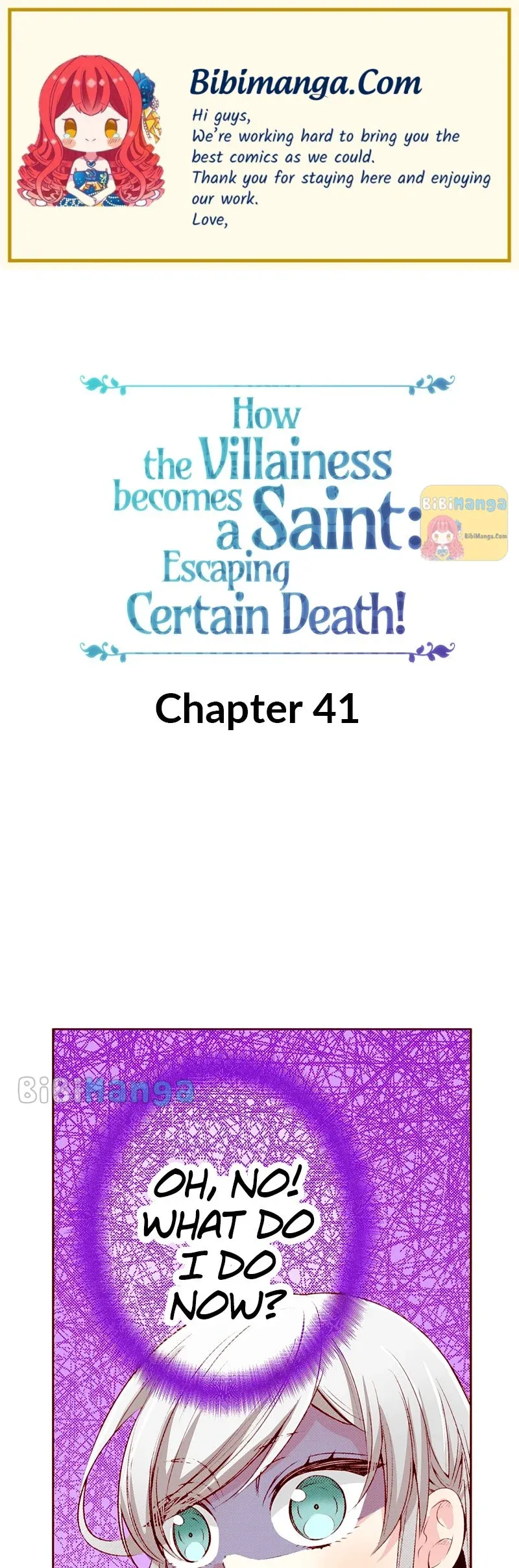 How the Villainess Becomes a Saint: Escaping Certain Death! Chapter 41 - page 1