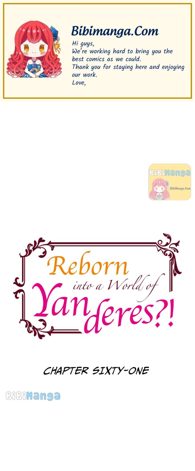 Reborn into a World of Yanderes?! Chapter 61 - page 1