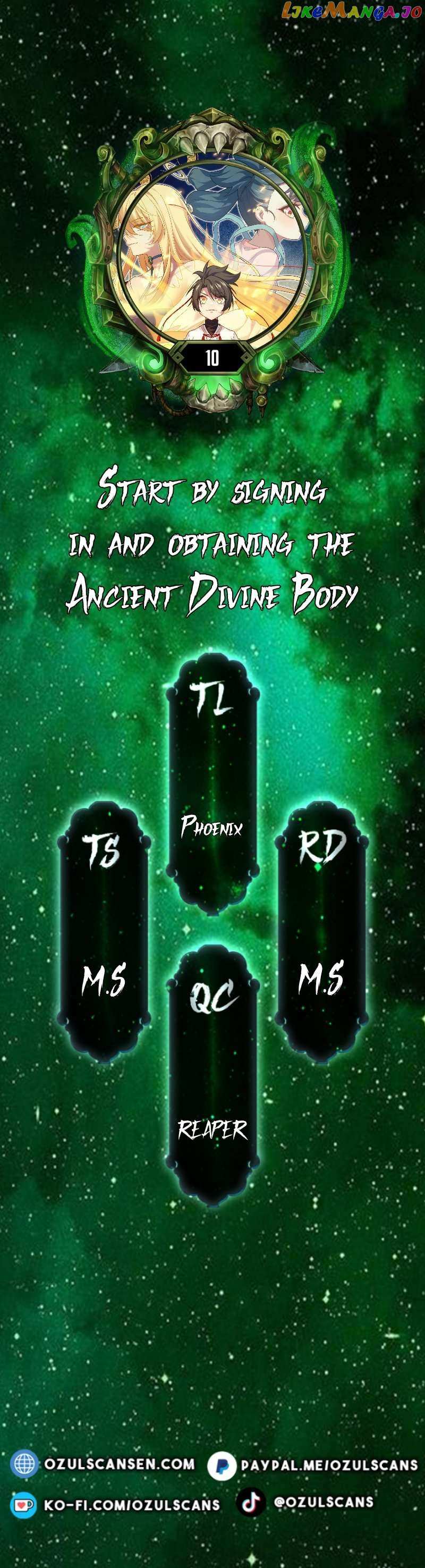 Start by signing in and obtaining the Ancient Divine Body Chapter 10 - page 1