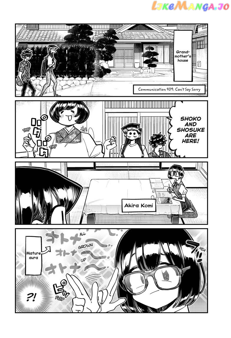 Komi-san wa Komyushou Desu chapter 409 - page 1