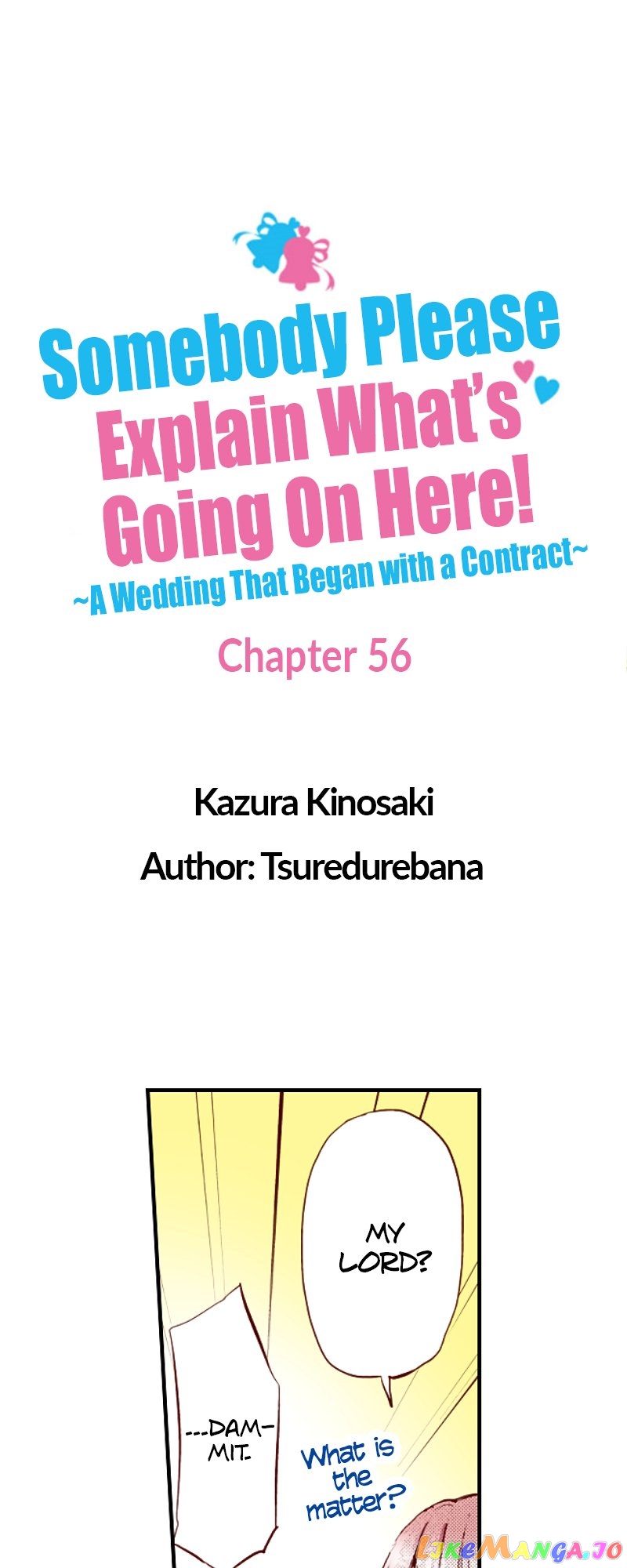 Somebody Please Explain What’s Going On Here! ~A Wedding that Began With a Contract~ Chapter 56 - page 1