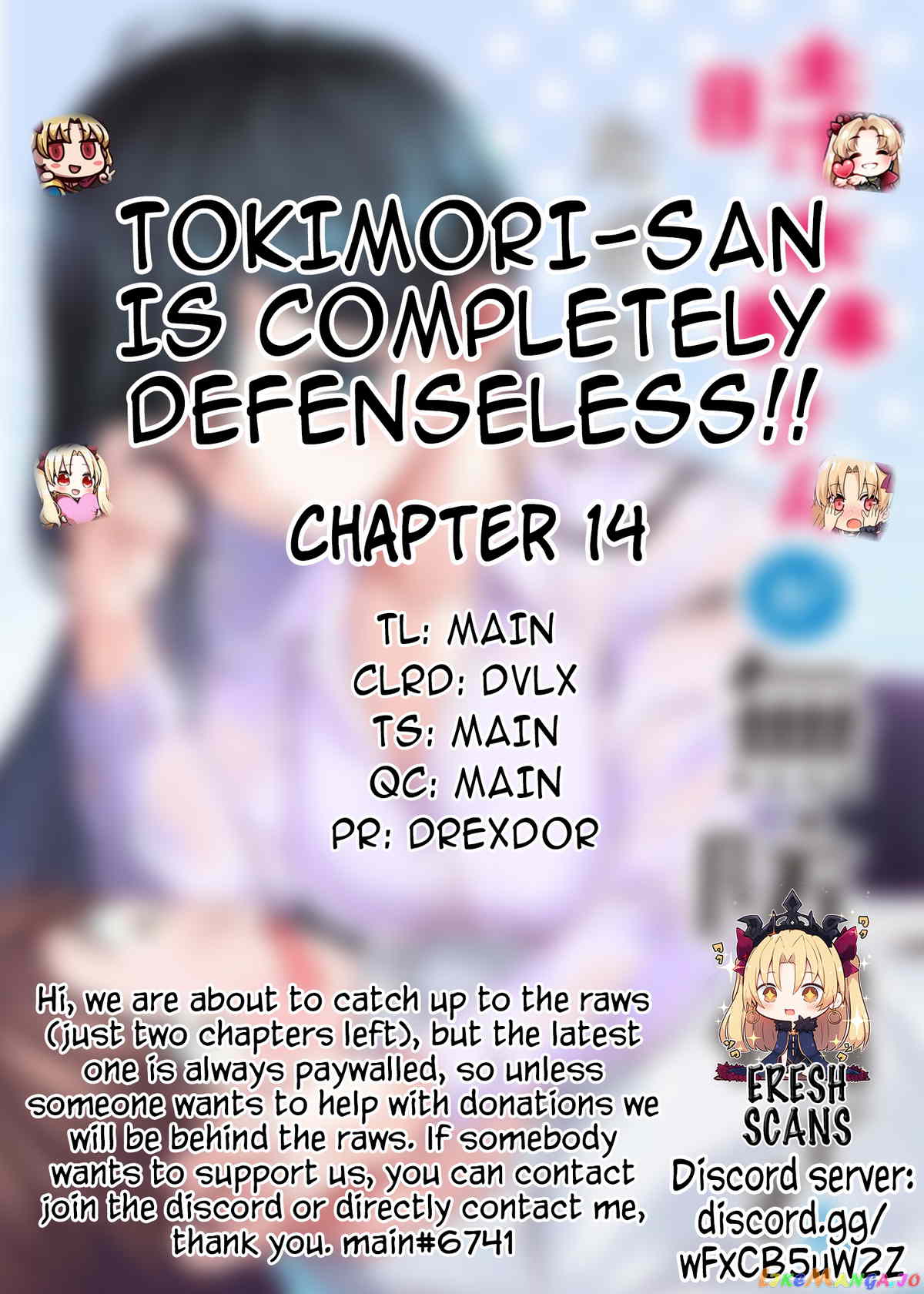 Tokimori-san Is Completely Defenseless!! chapter 14 - page 1