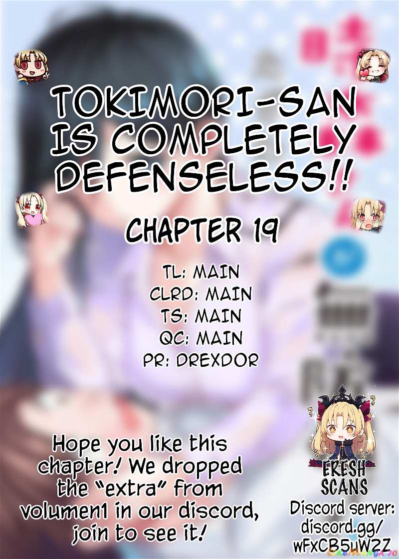 Tokimori-san Is Completely Defenseless!! chapter 19 - page 1