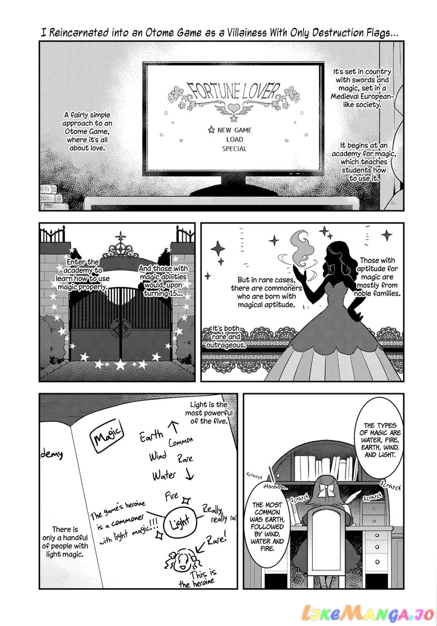 Otome Game no Hametsu Flag Shika Nai Akuyaku Reijou ni Tensei Shite Shimatta... chapter 1 - page 18