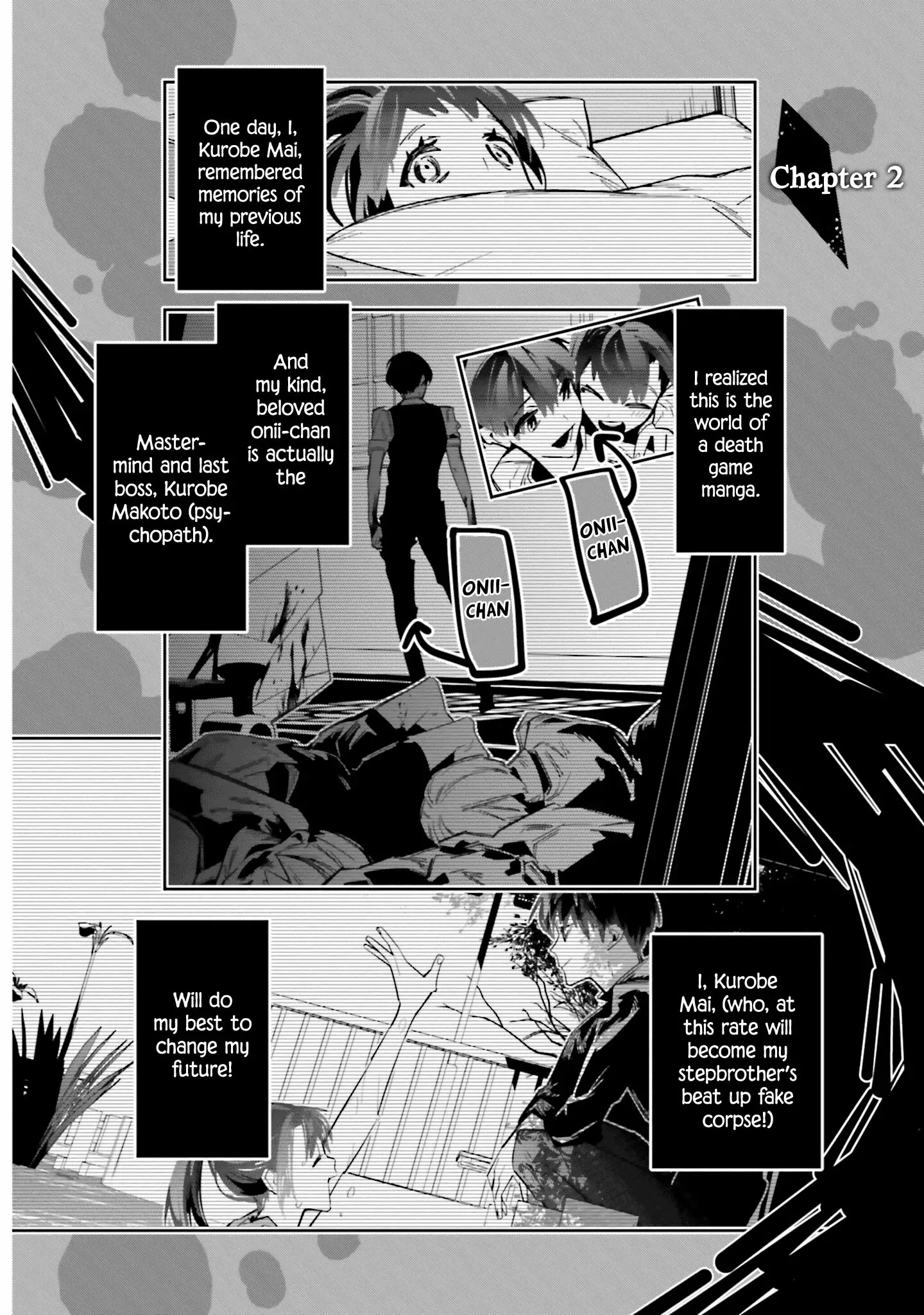 I Reincarnated As The Little Sister Of A Death Game Manga's Murder Mastermind And Failed chapter 2 - page 1