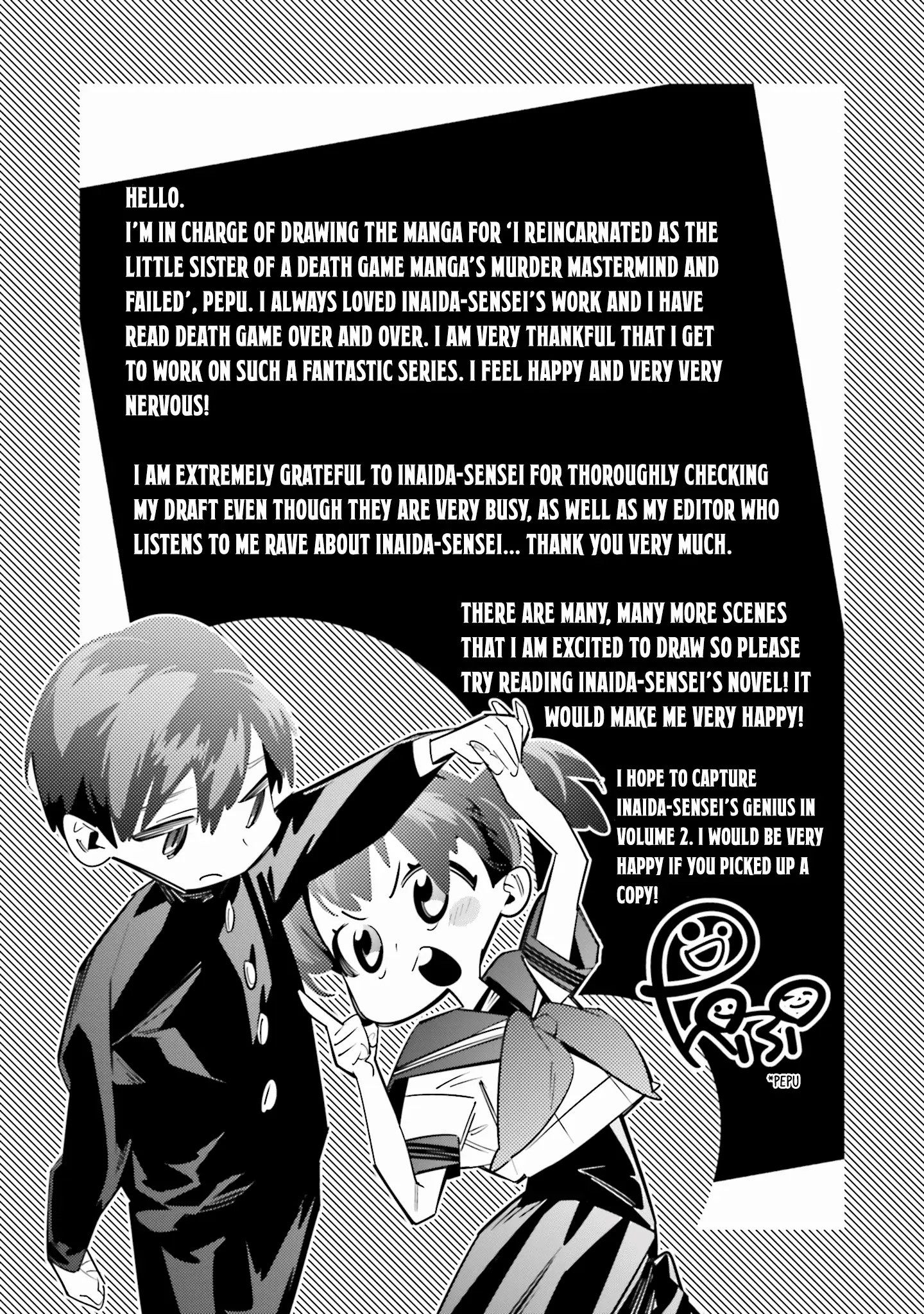 I Reincarnated As The Little Sister Of A Death Game Manga's Murder Mastermind And Failed chapter 4 - page 34