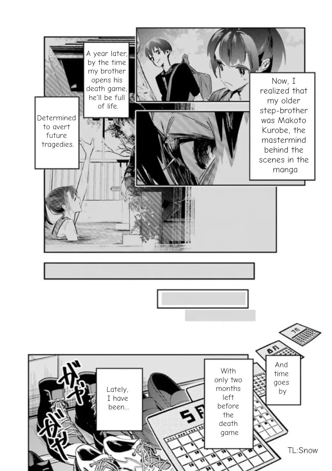 I Reincarnated As The Little Sister Of A Death Game Manga's Murder Mastermind And Failed chapter 10 - page 3