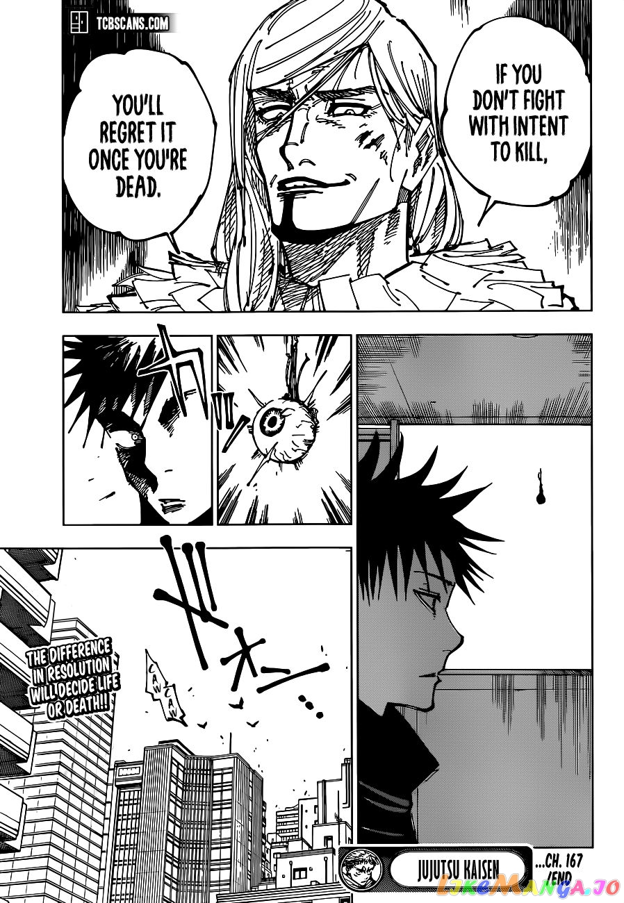 Jujutsu Kaisen chapter 167 - page 20