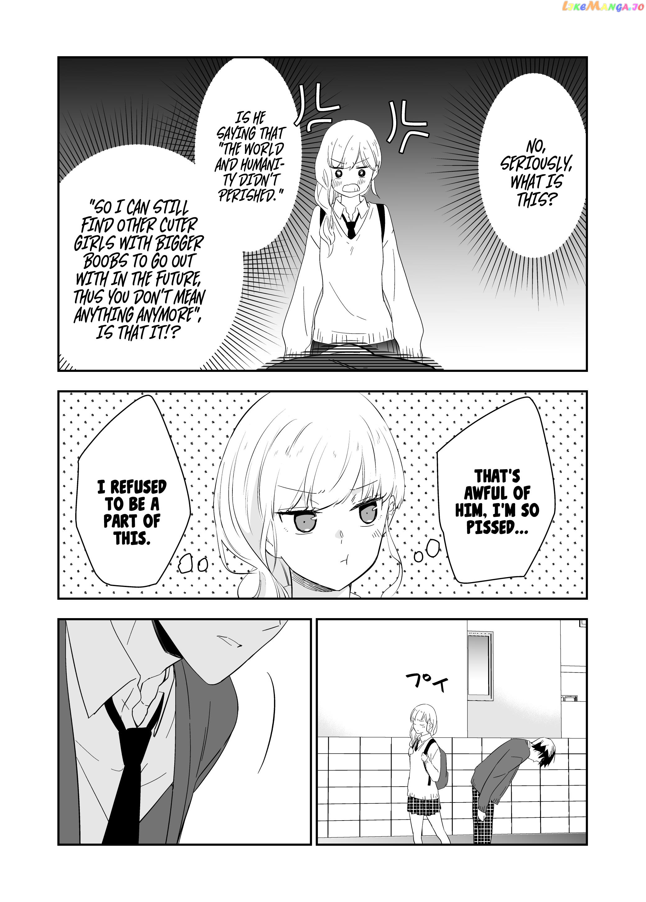 The World Will Be Destroyed Tomorrow, So I Want To Rub Your Boobs chapter 2 - page 3