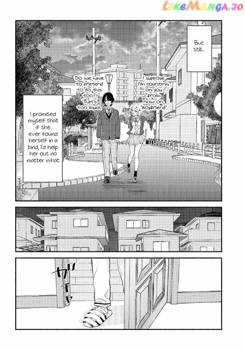 Nee, Mou Isso Tsukiacchau Osananajimi No Bishoujo Ni Tanomarete, Camo Kareshi Hajimemashita chapter 2 - page 12