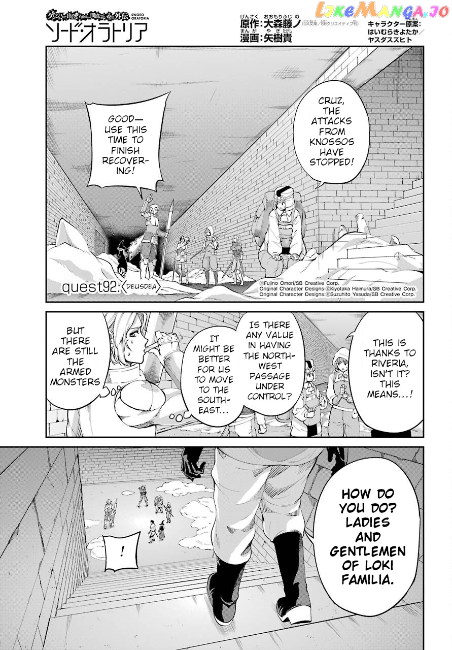 Dungeon Ni Deai O Motomeru No Wa Machigatte Iru Darou Ka Gaiden – Sword Oratoria chapter 92 - page 1