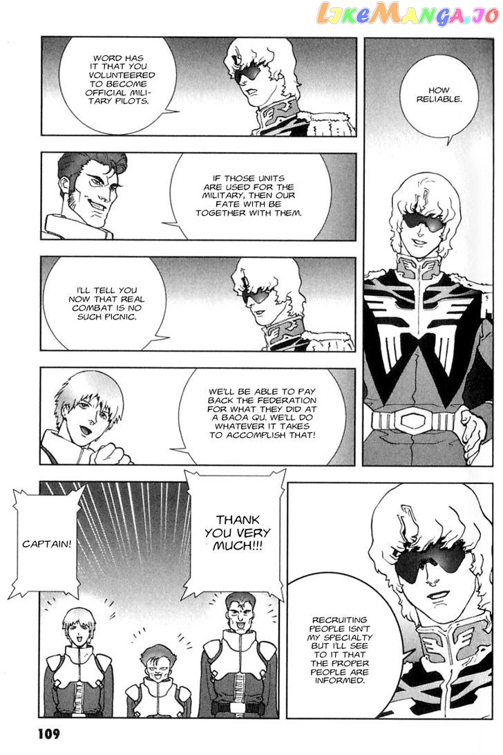 Kidou Senshi Gundam: C.D.A. Wakaki Suisei no Shouzou chapter 23 - page 109