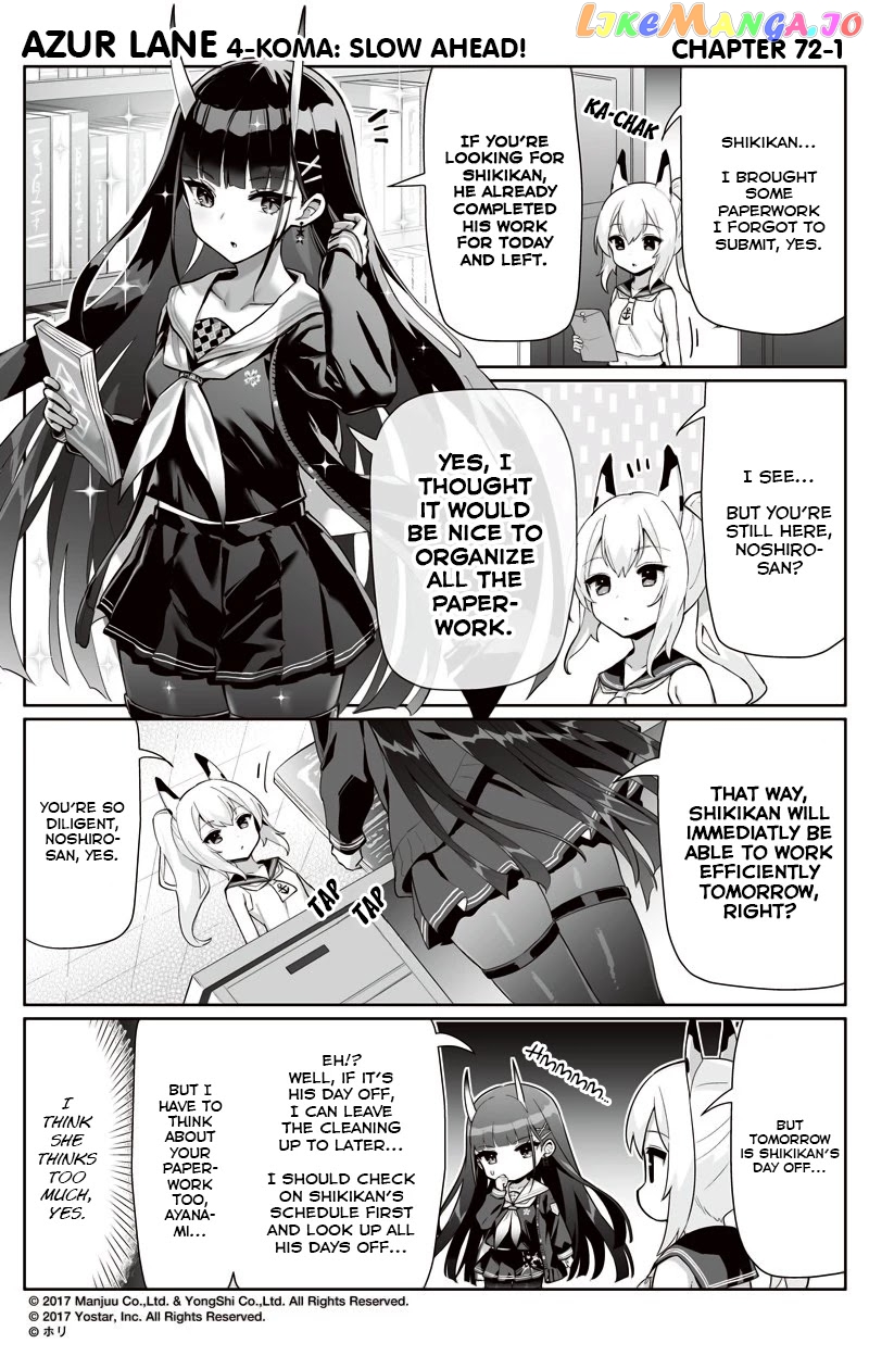 Azur Lane 4-Koma: Slow Ahead chapter 72 - page 1