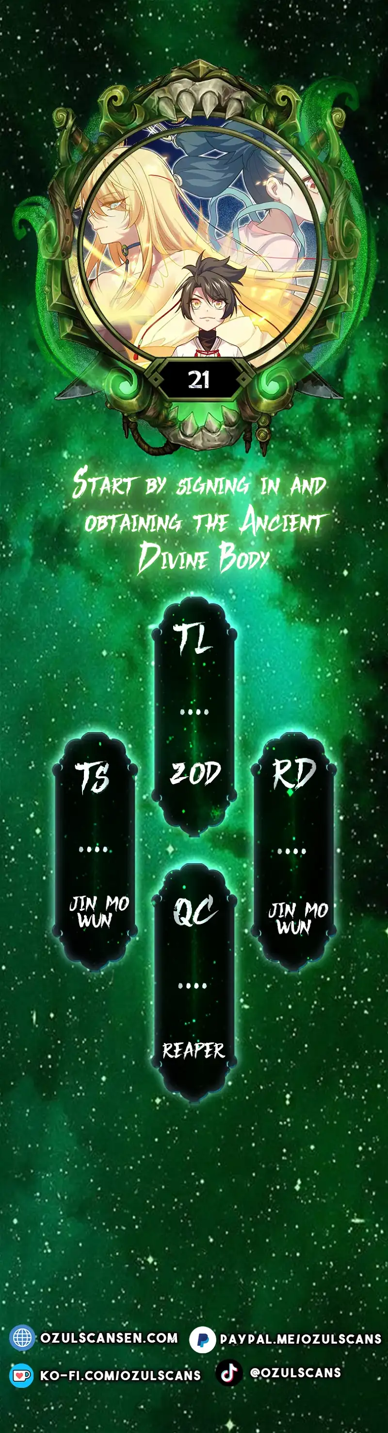 Start by signing in and obtaining the Ancient Divine Body Chapter 21 - page 1