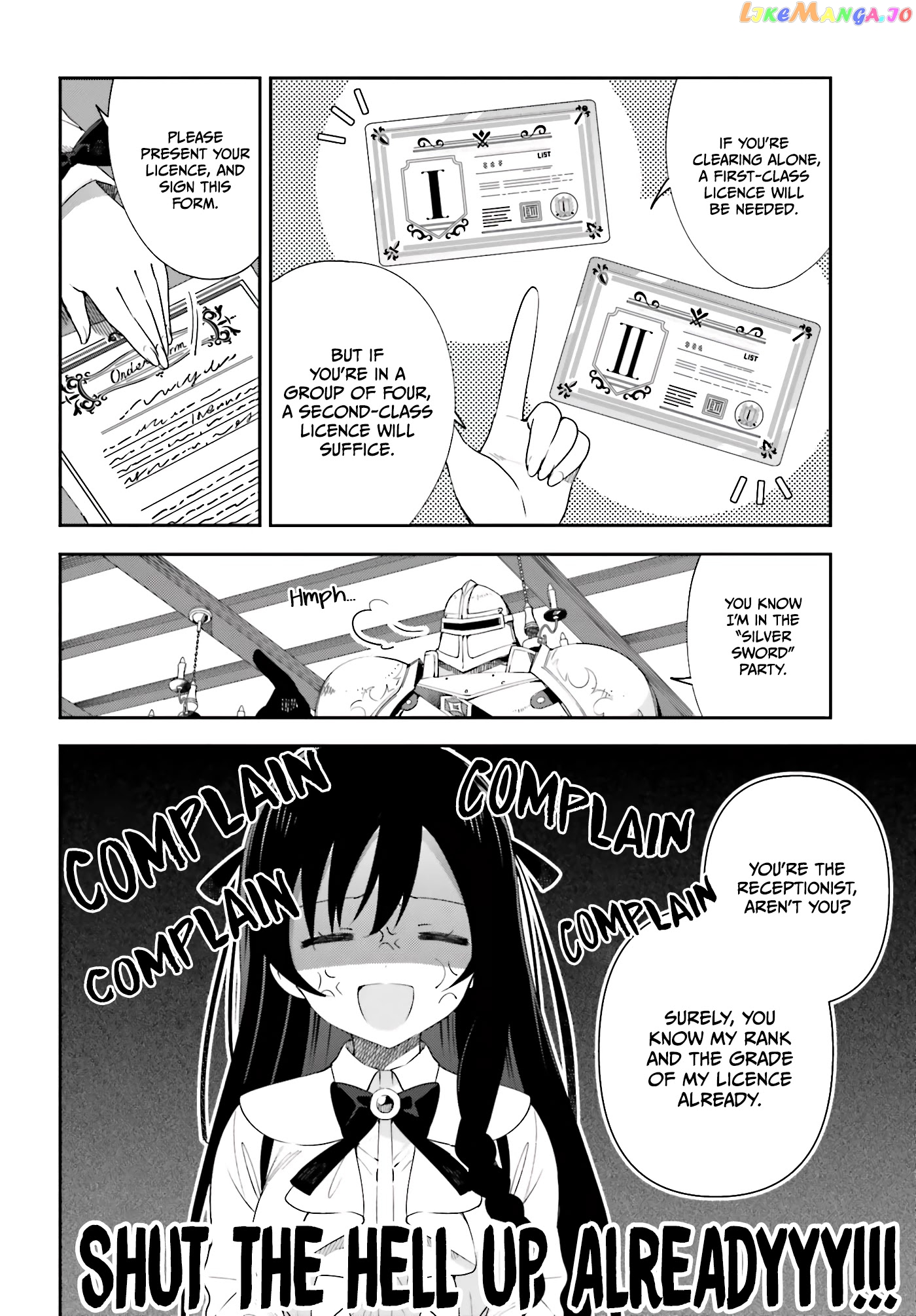 I’m the guild receptionist, but since I don’t want to work overtime, I think I’ll just solo the boss chapter 1 - page 10