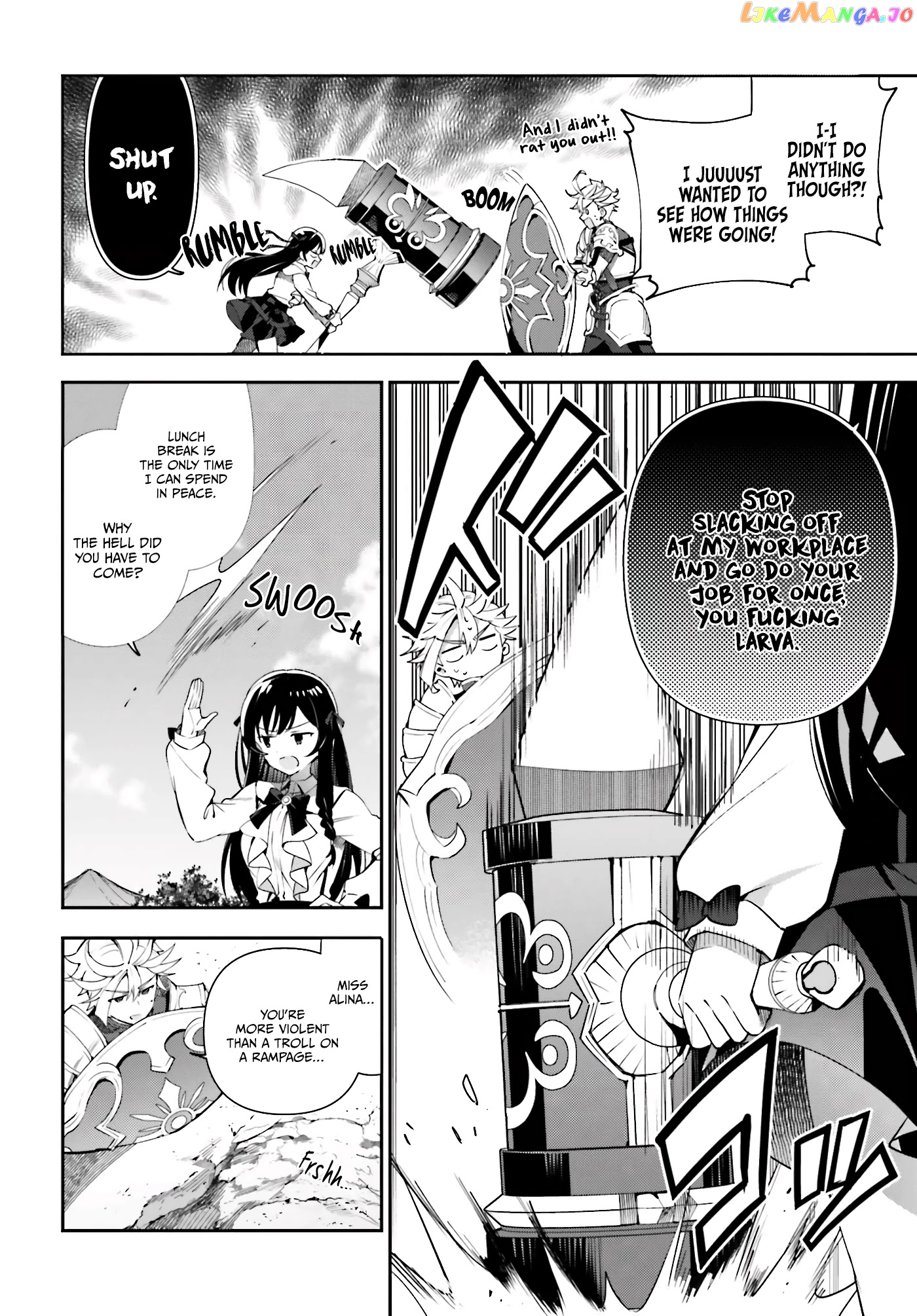 I’m the guild receptionist, but since I don’t want to work overtime, I think I’ll just solo the boss chapter 4 - page 9