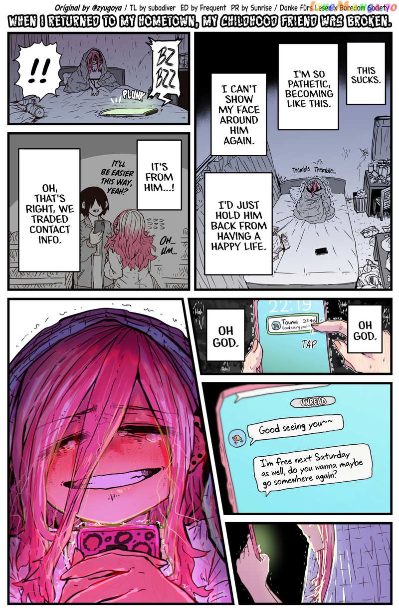 When I Returned to My Hometown, My Childhood Friend was Broken chapter 10 - page 1