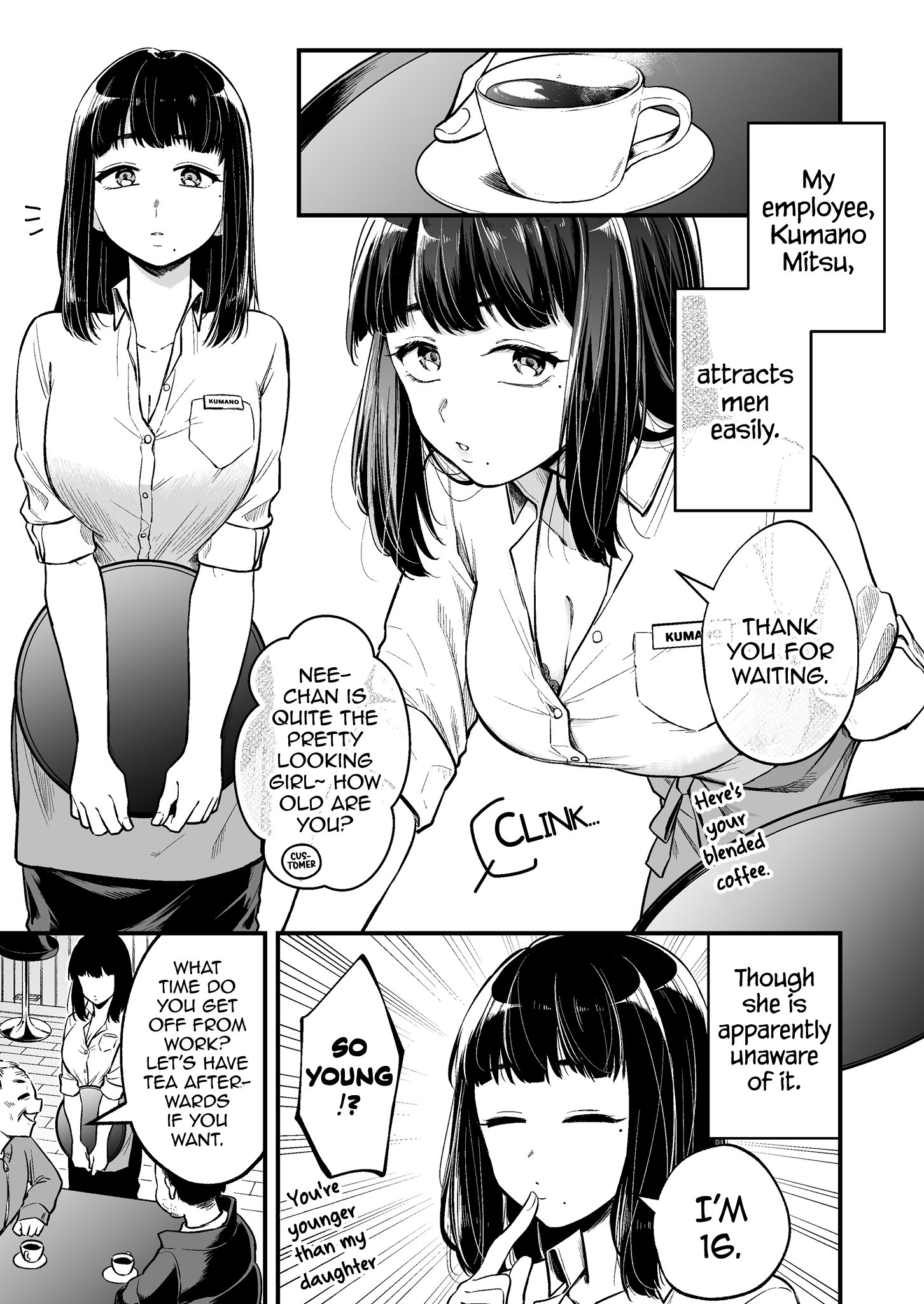 The Manager And The Oblivious Waitress chapter 1 - page 2