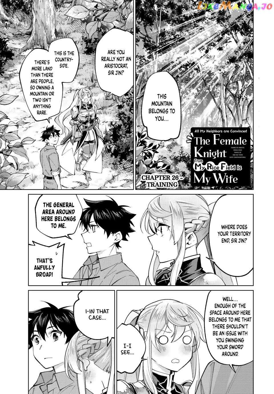 All My Neighbors are Convinced the Female Knight from My Rice Field Is My Wife Chapter 26 - page 1