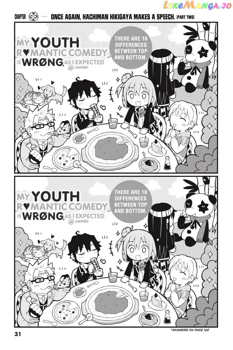 Yahari Ore no Seishun Rabukome wa Machigatte Iru. @ Comic chapter 98 - page 1