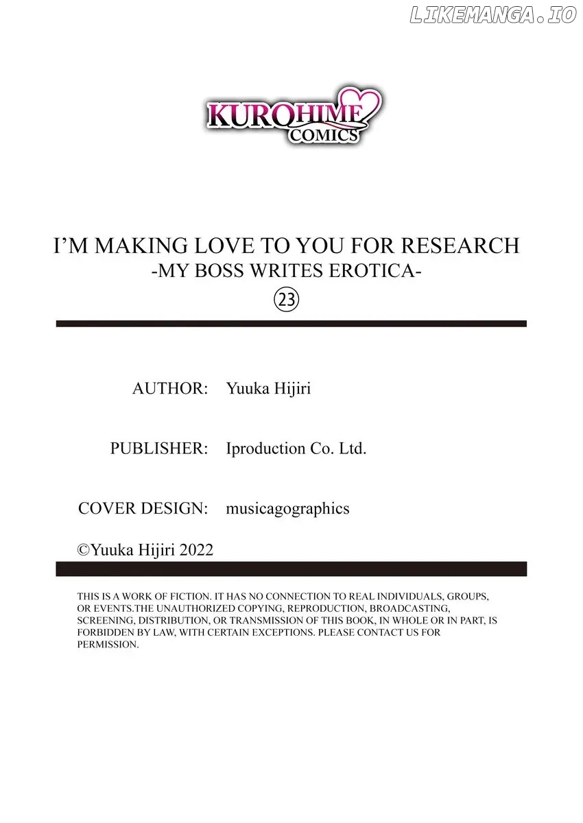 I'm Making Love to You for Research -My Boss Writes Erotica Chapter 23 - page 30