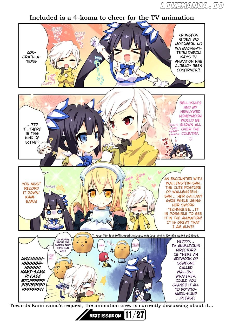 Dungeon ni Deai o Motomeru no wa Machigatte Iru Darou ka 4-koma - Kami-sama no Nichijou chapter 6 - page 10