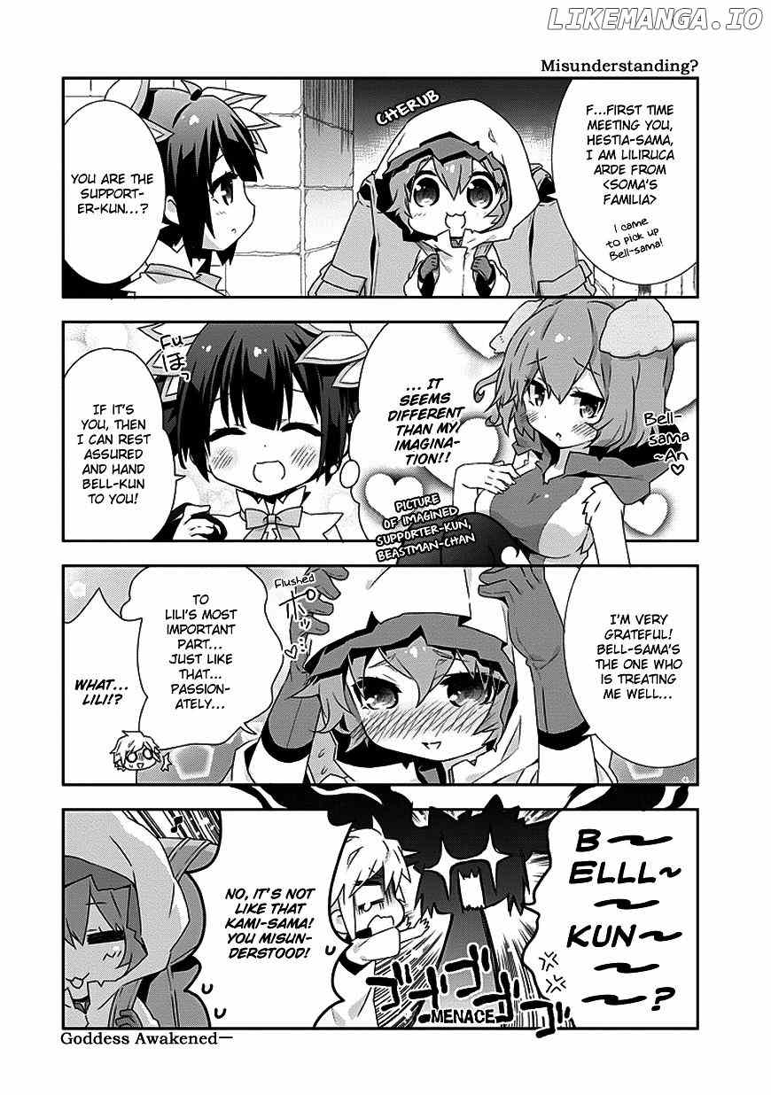 Dungeon ni Deai o Motomeru no wa Machigatte Iru Darou ka 4-koma - Kami-sama no Nichijou chapter 7 - page 2