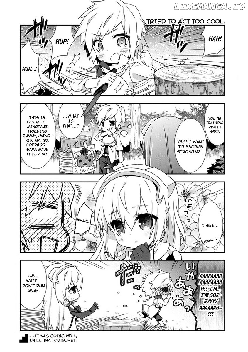 Dungeon ni Deai o Motomeru no wa Machigatte Iru Darou ka 4-koma - Kami-sama no Nichijou chapter 11 - page 4