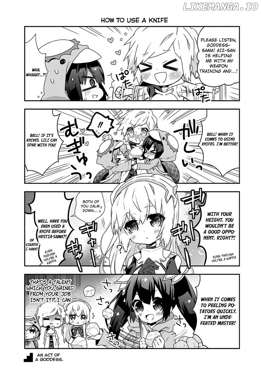 Dungeon ni Deai o Motomeru no wa Machigatte Iru Darou ka 4-koma - Kami-sama no Nichijou chapter 11 - page 7