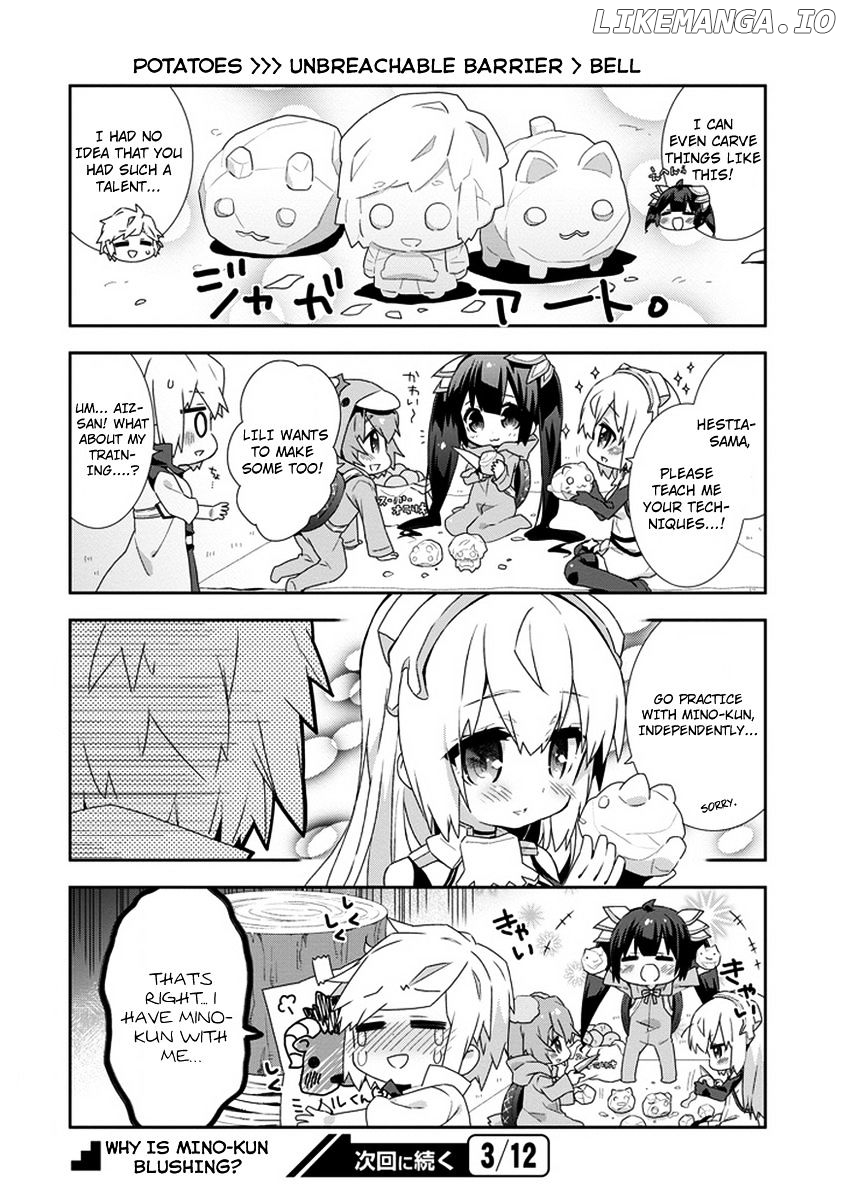 Dungeon ni Deai o Motomeru no wa Machigatte Iru Darou ka 4-koma - Kami-sama no Nichijou chapter 11 - page 8