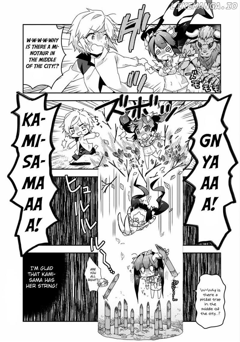 Dungeon ni Deai o Motomeru no wa Machigatte Iru Darou ka 4-koma - Kami-sama no Nichijou chapter 18 - page 9