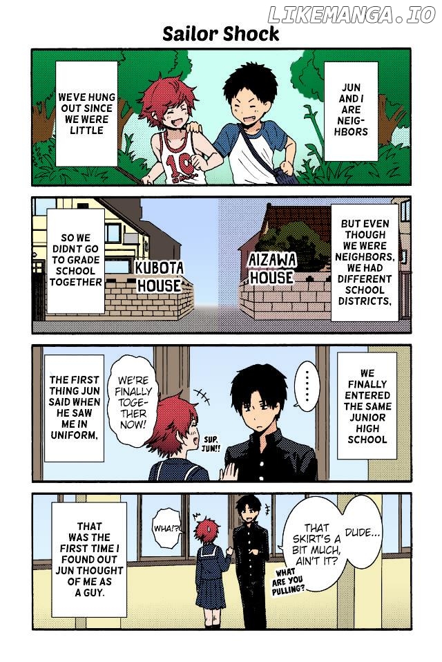 Tomo-Chan Wa Onnanoko (Fan Colored) chapter 1 - page 2