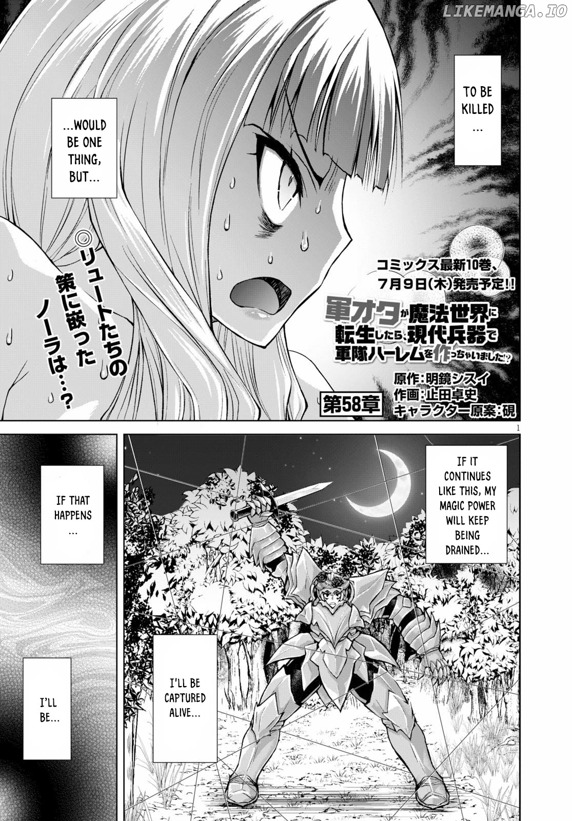 Gunota Ga Mahou Sekai Ni Tensei Shitara, Gendai Heiki De Guntai Harem O Tsukucchaimashita! chapter 58 - page 2