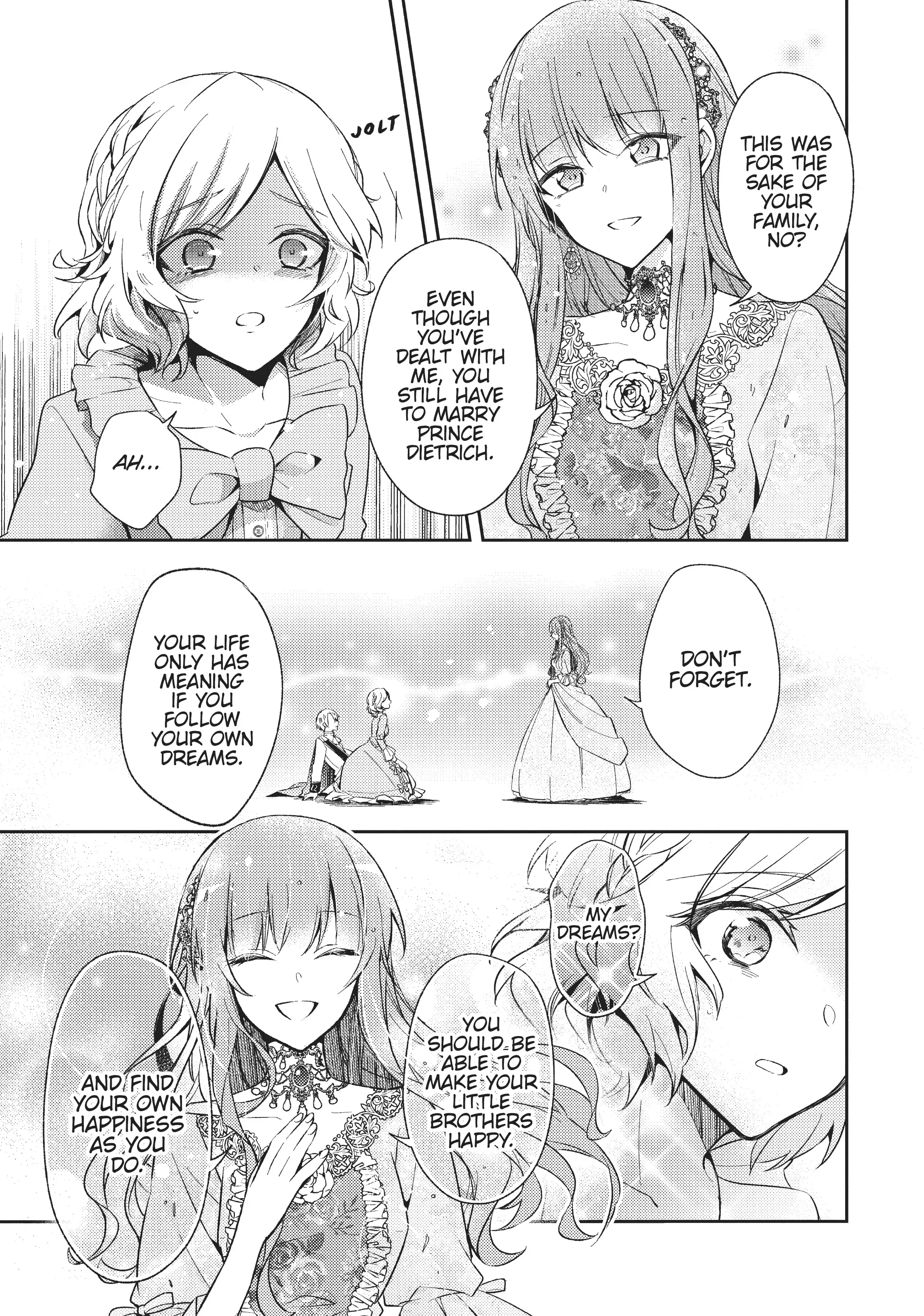 Loop 7-kaime no Akuyaku Reijou wa, Moto Tekikoku de Juukimama na Hanayome Seikatsu o Mankitsu Suru Chapter 1 - page 36