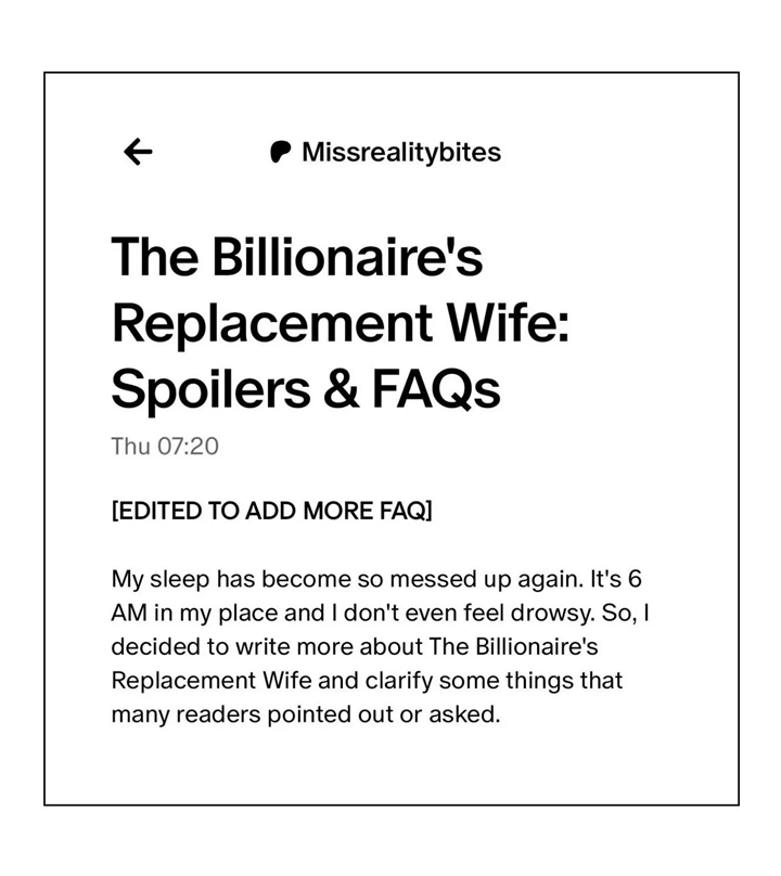 The Billionaire's Replacement Wife Chapter 10 - page 20