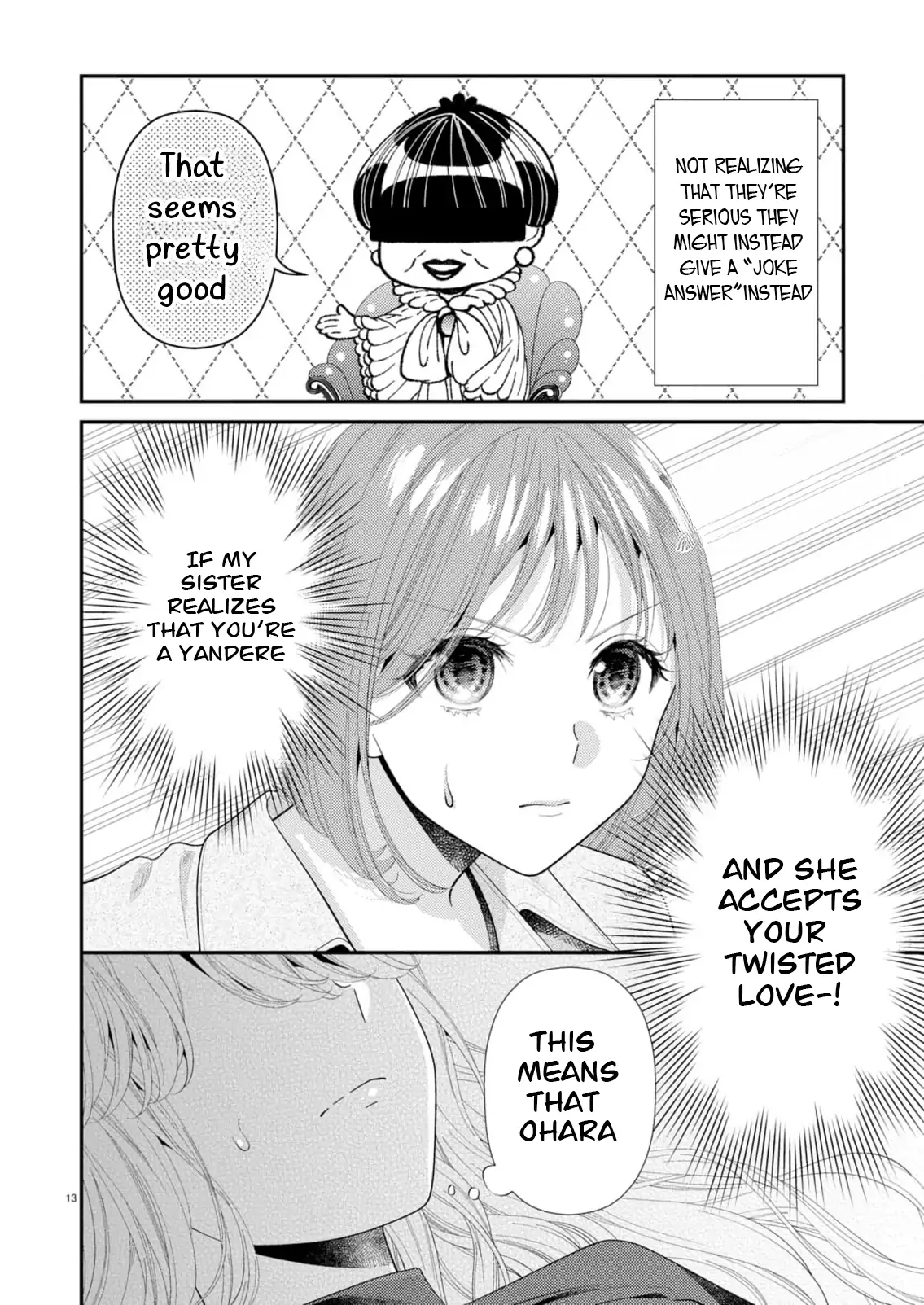 Yandere Killing!! ~When I told my obsessive childhood friend, "I love you too," he shifted to the romantic comedy route~ Chapter 2 - page 13