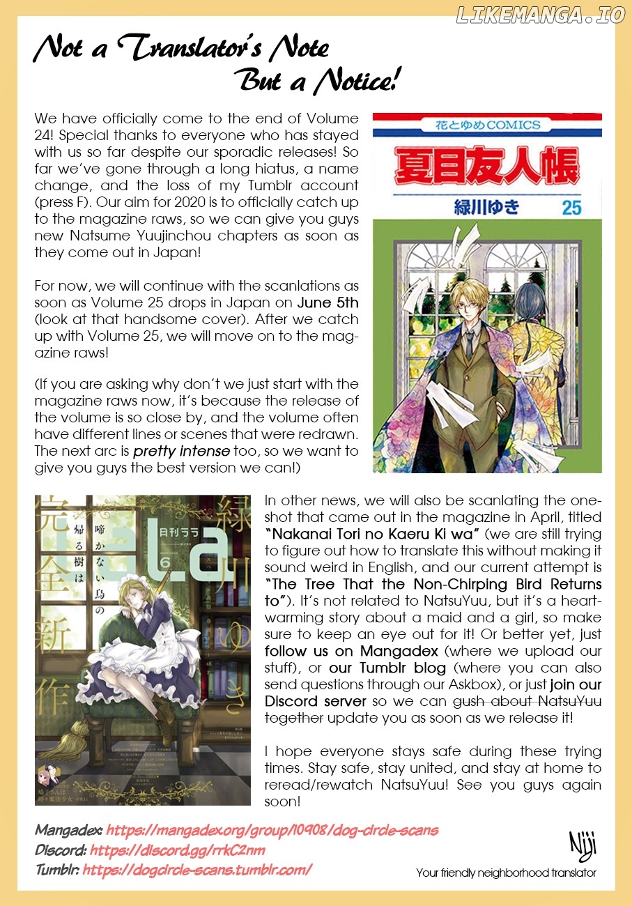 Natsume Yuujinchou chapter 99 - page 36