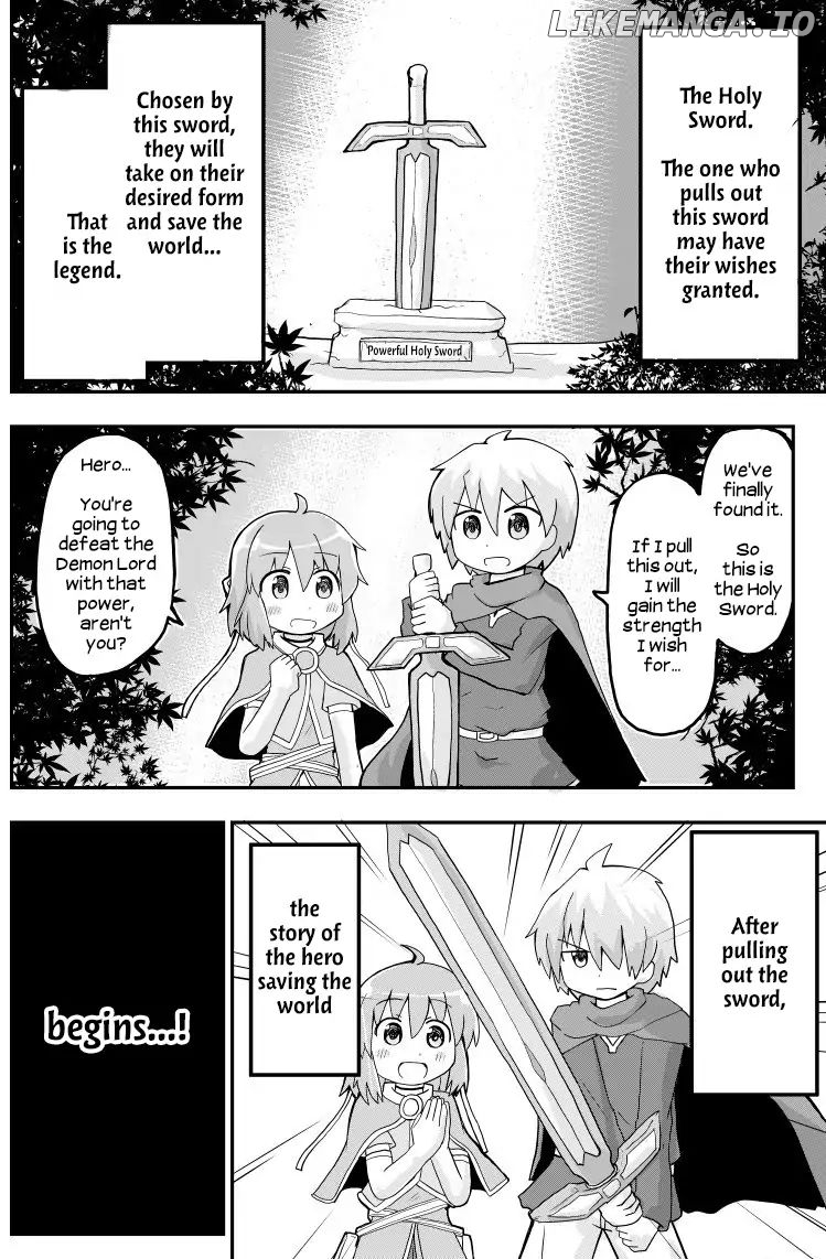 A Manga About a Hero who Pulled Out the Holy Sword and Became a Girl chapter 1 - page 1