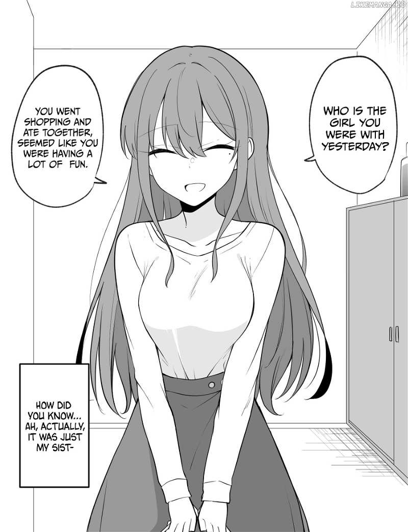 A girl who seems like a yandere but isn't actually yandere, but is a little bit yandere Chapter 5 - page 1